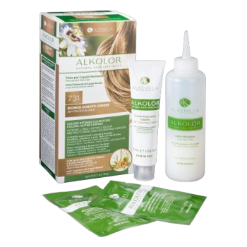 Натурална боя за коса 7.31 ПЕПЕЛНО ЗЛАТИСТО РУСО Alkemilla