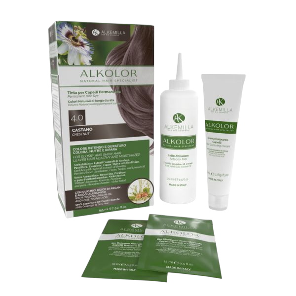 Натурална боя за коса 4.0 КЕСТЕНЯВО Alkemilla |