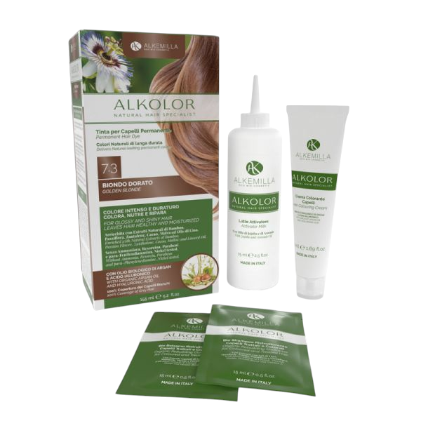 Натурална боя за коса 7.3 ЗЛАТИСТО РУСО Alkemilla | Anabolic1® Натурална боя за коса 7.3 ЗЛАТИСТО РУСО Alkemilla |