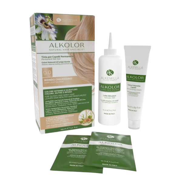 Натурална боя за коса 9.0 МНОГО СВЕТЛО РУСО Alkemilla