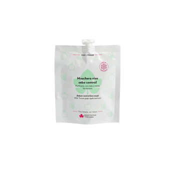 Маска за лице за контрол на себума с ябълка и мента Biofficina Toscana