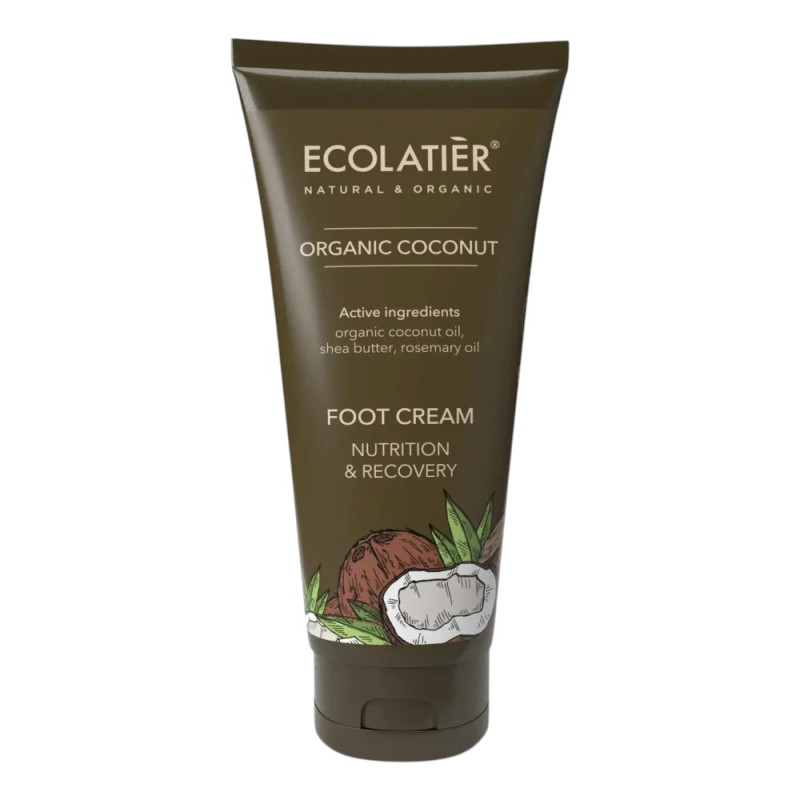 Подхранващ крем за крака с органичен кокос Ecolatier | Anabolic1® Подхранващ крем за крака с органичен кокос Ecolatier |