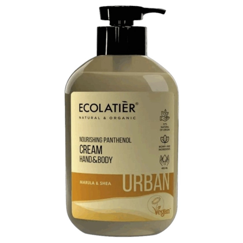 Подхранващ крем за ръце и тяло с Пантенол с Марула и Шеа Ecolatier | Anabolic1® Подхранващ крем за ръце и тяло с Пантенол с Марула и Шеа Ecolatier |