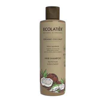 Подхранващ шампоан за коса с органичен кокос Ecolatier