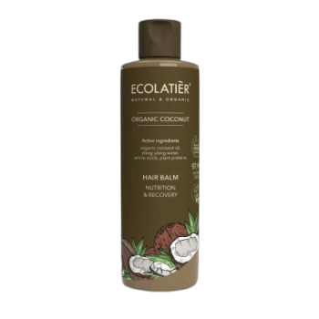 Подхранващ балсам за коса с органичен кокос Ecolatier