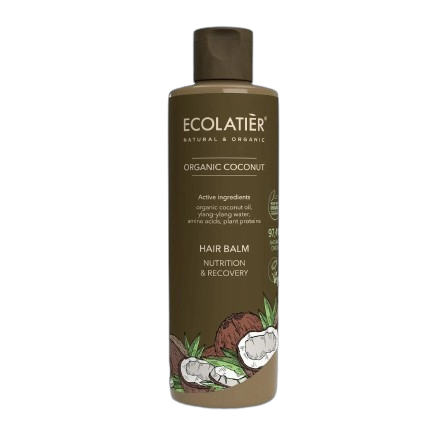 Подхранващ балсам за коса с органичен кокос Ecolatier |