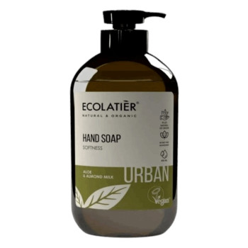 Течен сапун за ръце с Алое и бадемово мляко Softness Ecolatier Течен сапун за ръце с Алое и бадемово мляко Softness Ecolatier