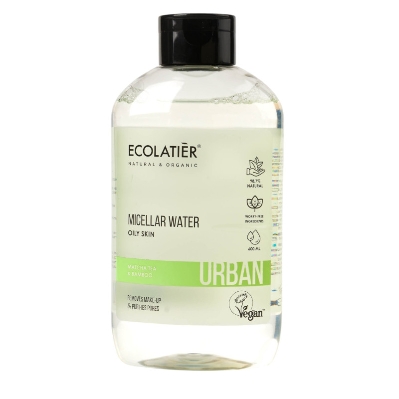 Мицеларна вода за мазна кожа с Матча и бамбук  Ecolatier |