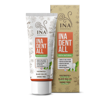 Натурална паста за зъби без флуорид, със Смрадлика, поморийска луга и постбиотик INA Essentials